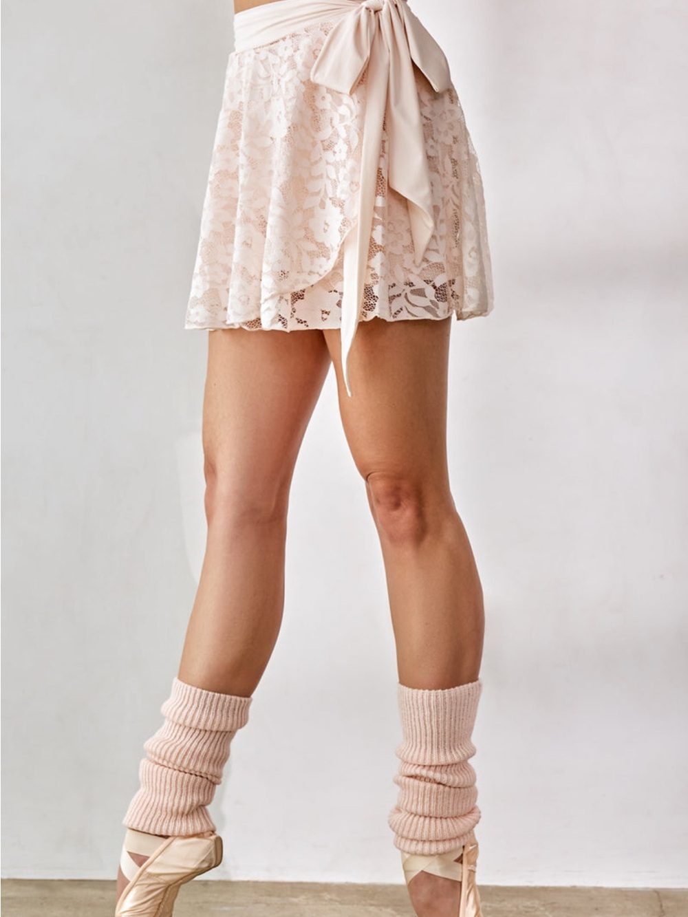 POPFLEX Blush Lace Ballet Wrap Skirt